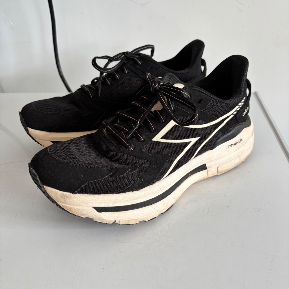 Diadora Cellula Anima Running Shoes Womens 8 Black White 101.180241 Sneakers